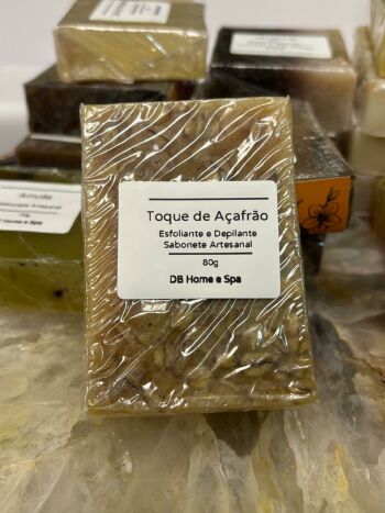 Imagem de Sabonete Artesanal Toque de Açafrão - Esfoliante e Depilatório 80g